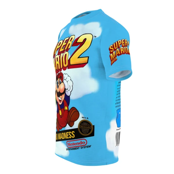 Super Mario Bros. 2 Retro NES T-Shirt Box Art Classic Nintendo Video Game