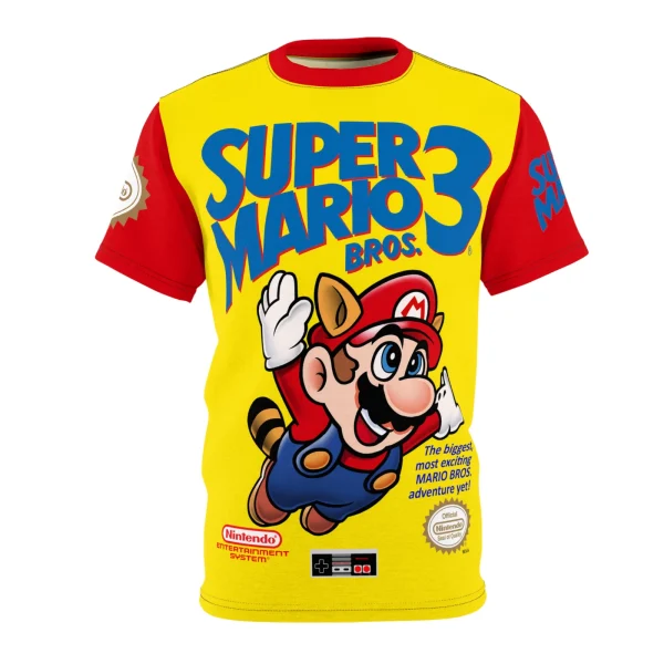 Super Mario Bros. 3 Retro NES T-Shirt Box Art Classic Nintendo Video Game